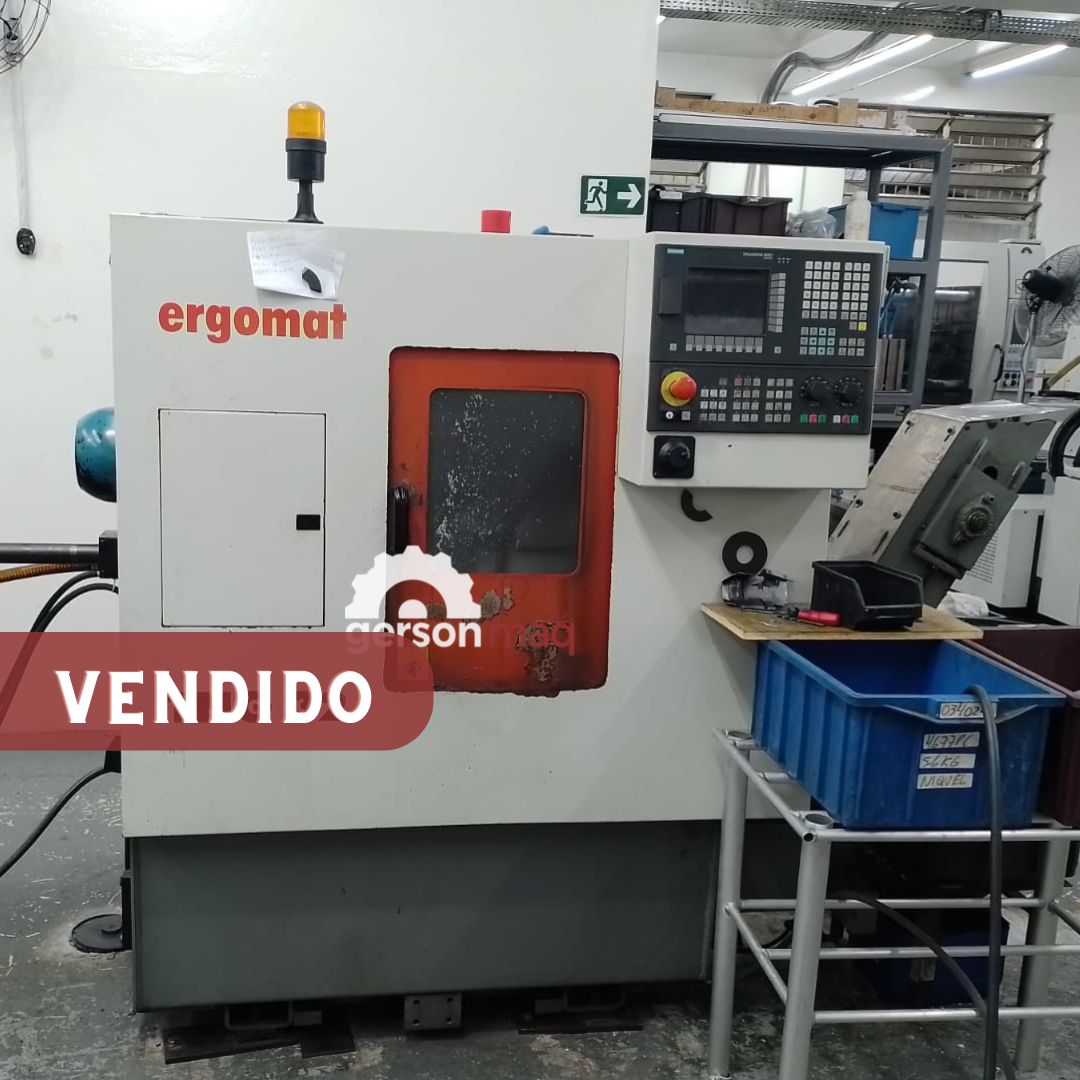 TORNO CNC ERGOMAT TNG32 ANO 2014 COM ALIMENTADOR DE BARRAS IEMCA 3000 mm